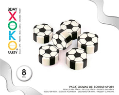 PACK PINATA SPORT GOMAS 8PC - yupiparty