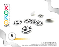 PACK PINATA FUTBOL SPINNER 8PC - yupiparty
