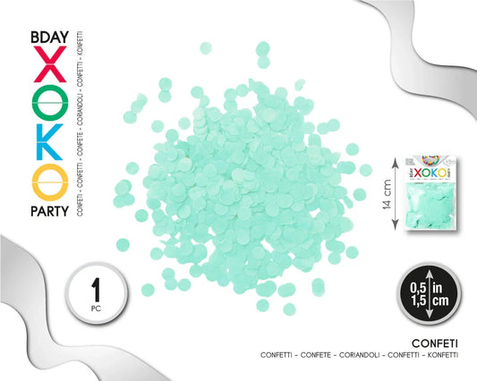 CONFETTI 1.5CM TURQUESA - yupiparty