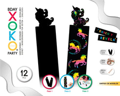 MARCAPAGINAS PARA RASCAR 12PC UNICORN - yupiparty