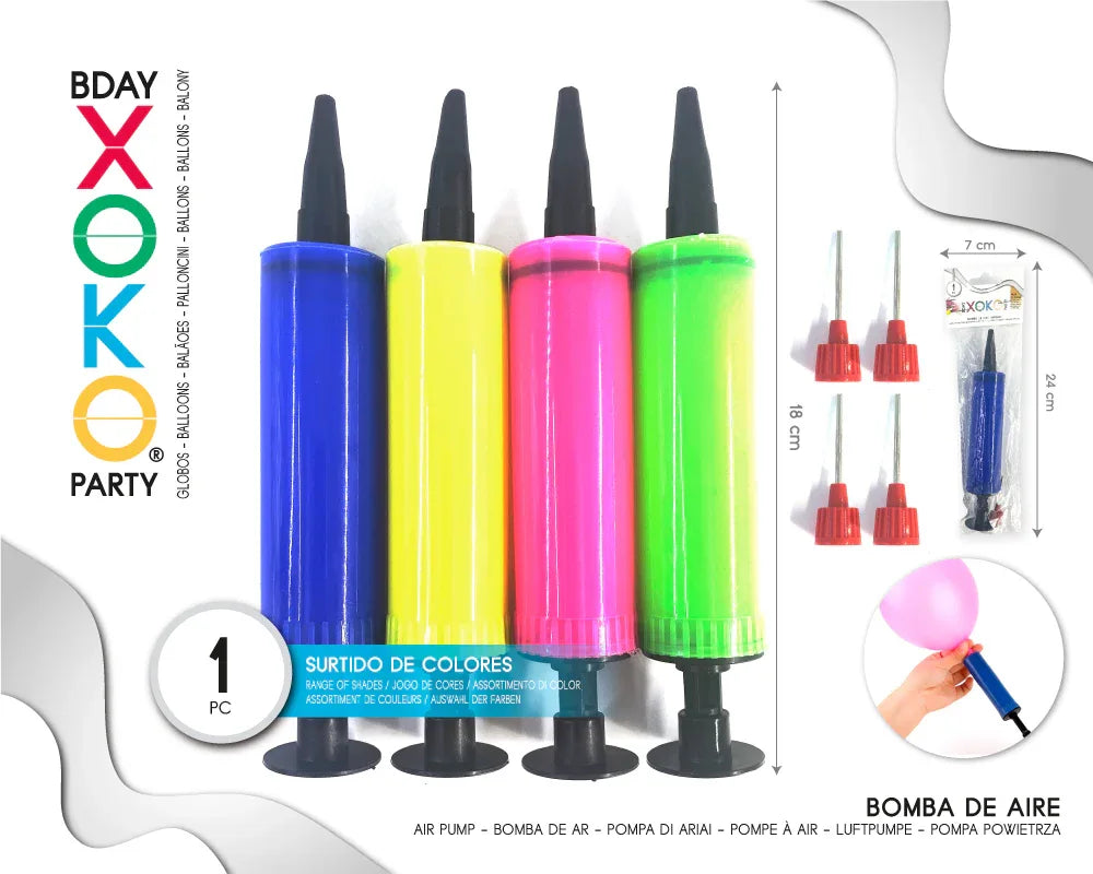BOMBA AIRE MANUAL CON AGUJA 3*18CM - yupiparty