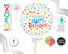 GLOBO ESFERA 3D HAPPY BDAY - yupiparty
