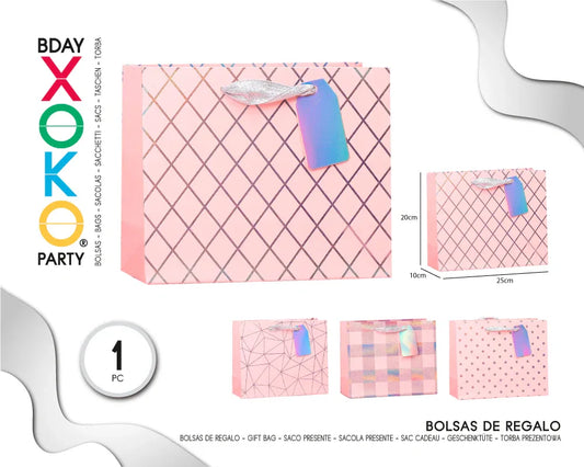 BOLSA REGALO PINKY DEGRADADO 24.5*19.5*9 - yupiparty