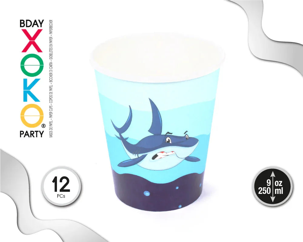 VASO 9OZ TIBURON 12PC - yupiparty