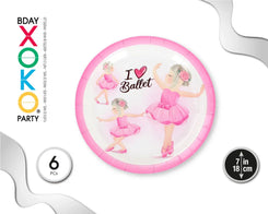 PLATO 18CM BALLET 6PC - yupiparty