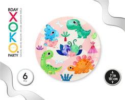 PLATO 18CM BABY DINO 6PC - yupiparty