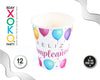 VASO 9OZ GLOBOS 12PC - yupiparty