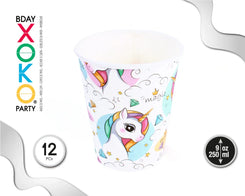VASO 90Z MAGIC UNICORN 12PC - yupiparty