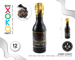 CAÑON CONFETTI BOTELLA CHAMPAGNE 30CM - yupiparty