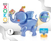 GLOBO FOIL 3D ELEFANTE AZUL 59*60CM - yupiparty
