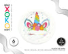 PLATO 18CM UNICORN IRIS 6PC - yupiparty