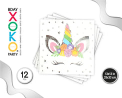 SERVILLETA UNICORN IRIS 12PC - yupiparty