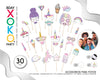 SET PHOTOCALL UNICORNIO 30PC - yupiparty