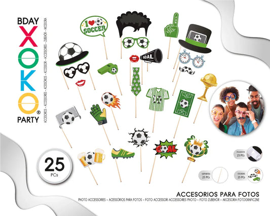SET PHOTOCALL FUTBOL 25PC - yupiparty