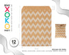 BOLSAS DE PAPEL KRAFT 12PC ZIGZAG 13*18C - yupiparty