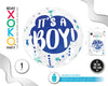 GLOBO BURBUJA 18''/45CM BOY - yupiparty