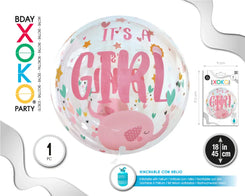 GLOBO BURBUJA 18''/45CM GIRL - yupiparty