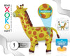 GLOBO FOIL 3D JIRAFA 69*30*71CM - yupiparty