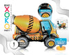 GLOBO FOIL 3D CAMIÓN CONSTRUCCIÓN 64*3 - yupiparty