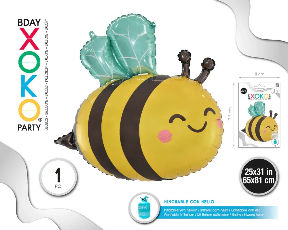 GLOBO FOIL ABEJA 65*81CM - yupiparty