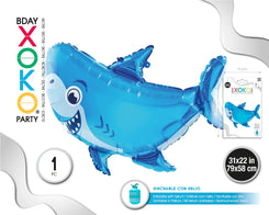 GLOBO FOIL TIBURÓN 79*58CM - yupiparty