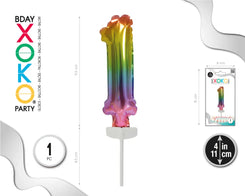 CAKE TOPPER MINI GLOBO RAINBOW 1 - yupiparty