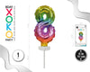 CAKE TOPPER MINI GLOBO RAINBOW 8 - yupiparty