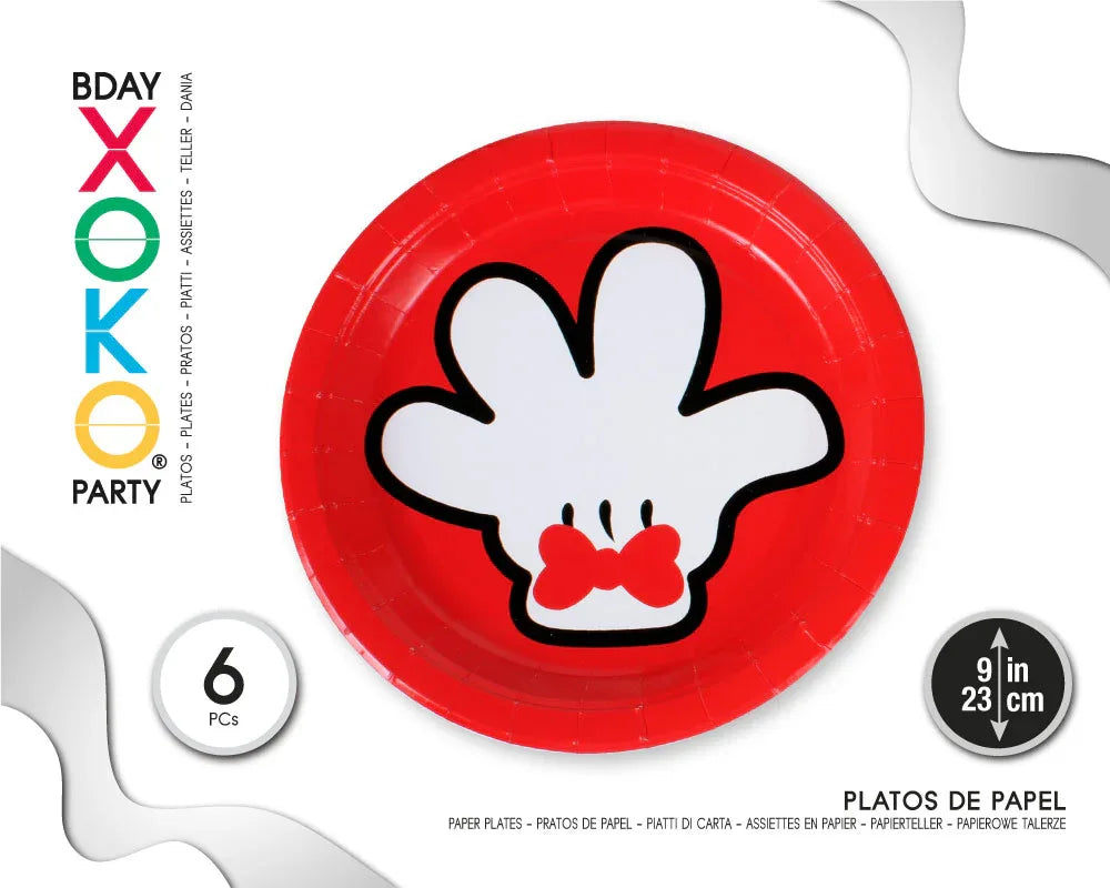 PLATO 23CM RATON 6PC - yupiparty