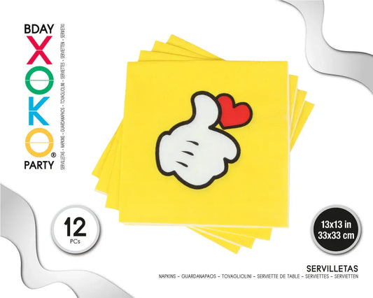 SERVILLETA RATON 12PC - yupiparty