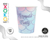 VASO 9OZ MERMAID 12PC - yupiparty