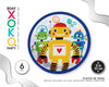 PLATO 23CM ROBOT 6PC - yupiparty