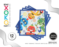 SERVILLETA ROBOT 12PC - yupiparty
