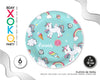 PLATO 18CM UNICORN 6PC - yupiparty