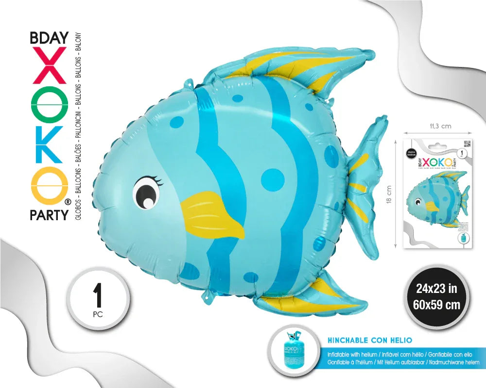 GLOBO MYLAR PEZ TROPICAL 60*59CM - yupiparty