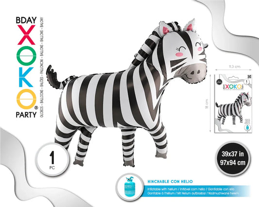GLOBO FOIL ZEBRA 97*94 - yupiparty