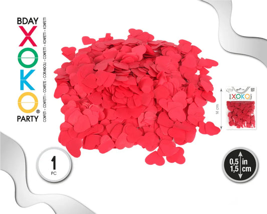 CONFETTI CORAZON ROJO 15G - yupiparty