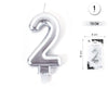 VELA 7.5CM PLATA METALIZADO 2 - yupiparty