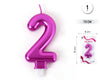 VELA 7.5CM ROSA VÍVIDO METALIZADO 2 - yupiparty