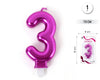 VELA 7.5CM ROSA VÍVIDO METALIZADO 3 - yupiparty