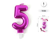 VELA 7.5CM ROSA VÍVIDO METALIZADO 5 - yupiparty