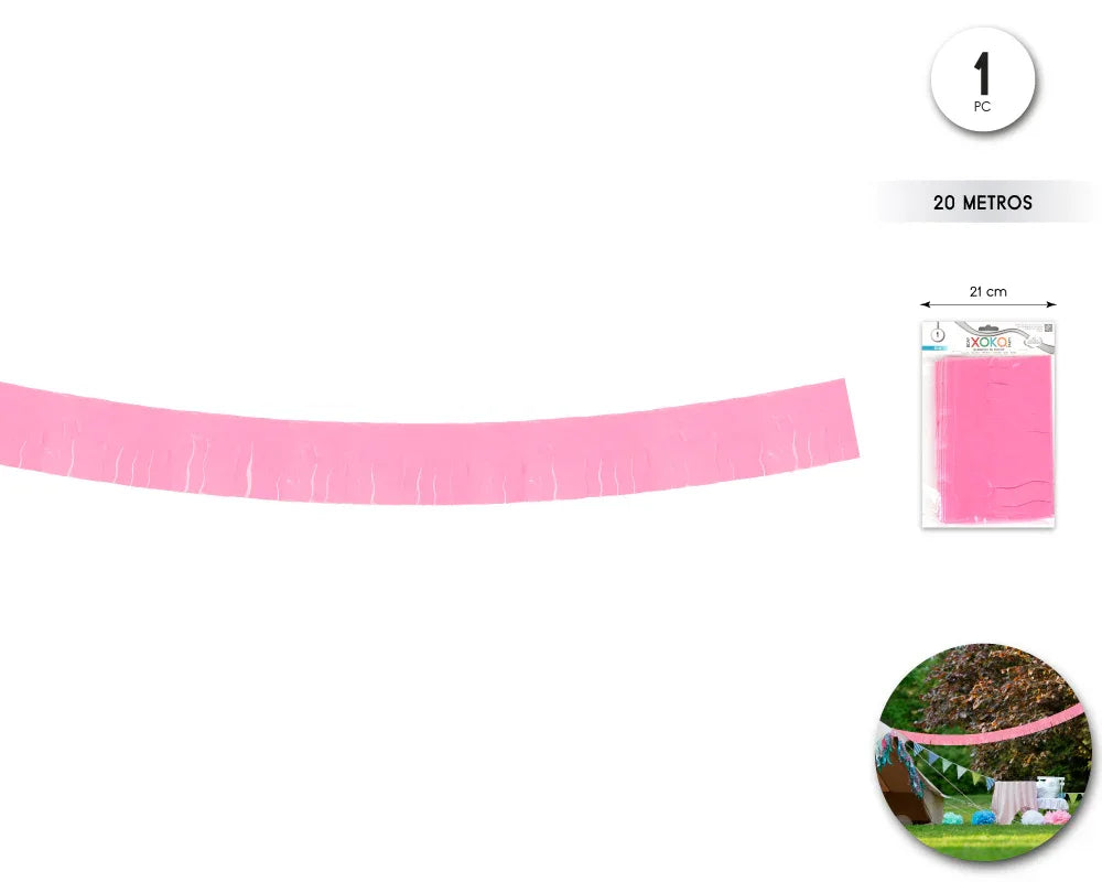 GUIRNALDA DE FLECOS 20 METROS ROSA - yupiparty