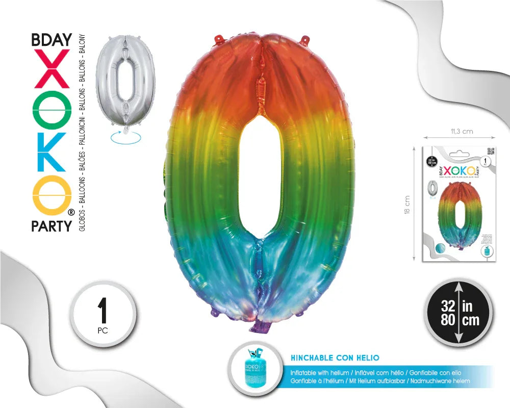 GLOBO FOIL 32/80CM JELLY 0 - yupiparty