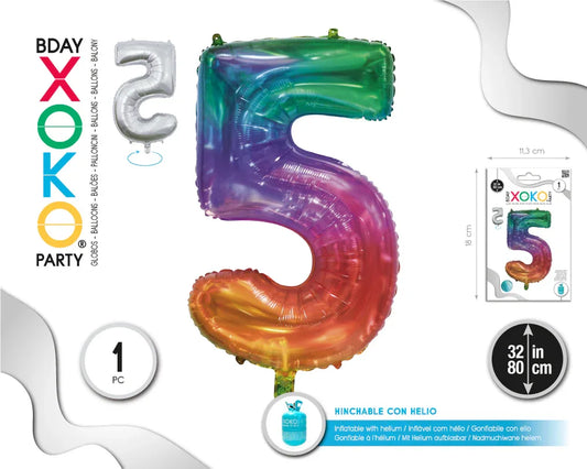 GLOBO FOIL 32/80CM JELLY 5 - yupiparty