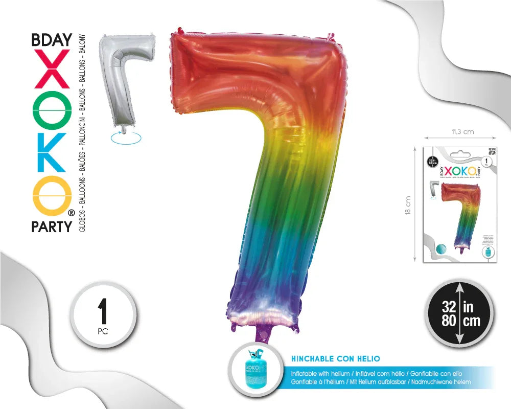 GLOBO FOIL 32/80CM JELLY 7 - yupiparty