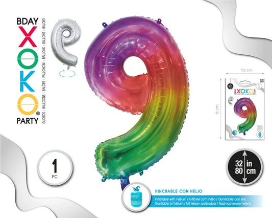 GLOBO FOIL 32/80CM JELLY 9 - yupiparty