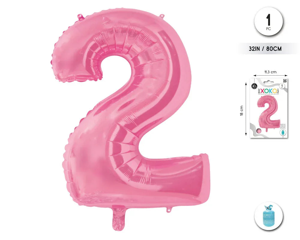 GLOBO FOIL 32/80CM ROSA BABY 2 - yupiparty