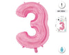 GLOBO FOIL 32/80CM ROSA BABY 3 - yupiparty
