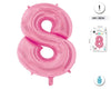 GLOBO FOIL 32/80CM ROSA BABY 8 - yupiparty