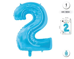 GLOBO FOIL 32/80CM AZUL BABY 2 - yupiparty