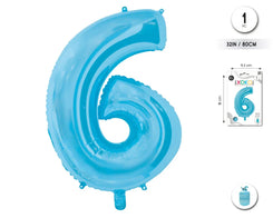 GLOBO FOIL 32/80CM AZUL BABY 6 - yupiparty